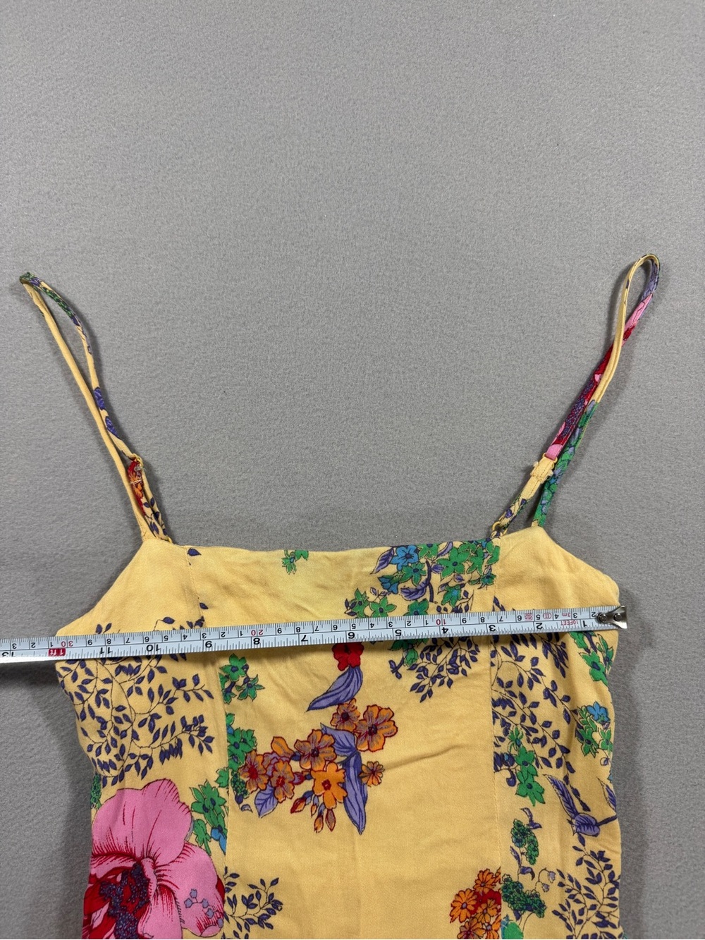 Urban Outfitters Sylvia Yellow Floral Prairie Midi Dress Corset Cottagecore - Picture 8 of 16